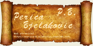 Perica Bjelaković vizit kartica